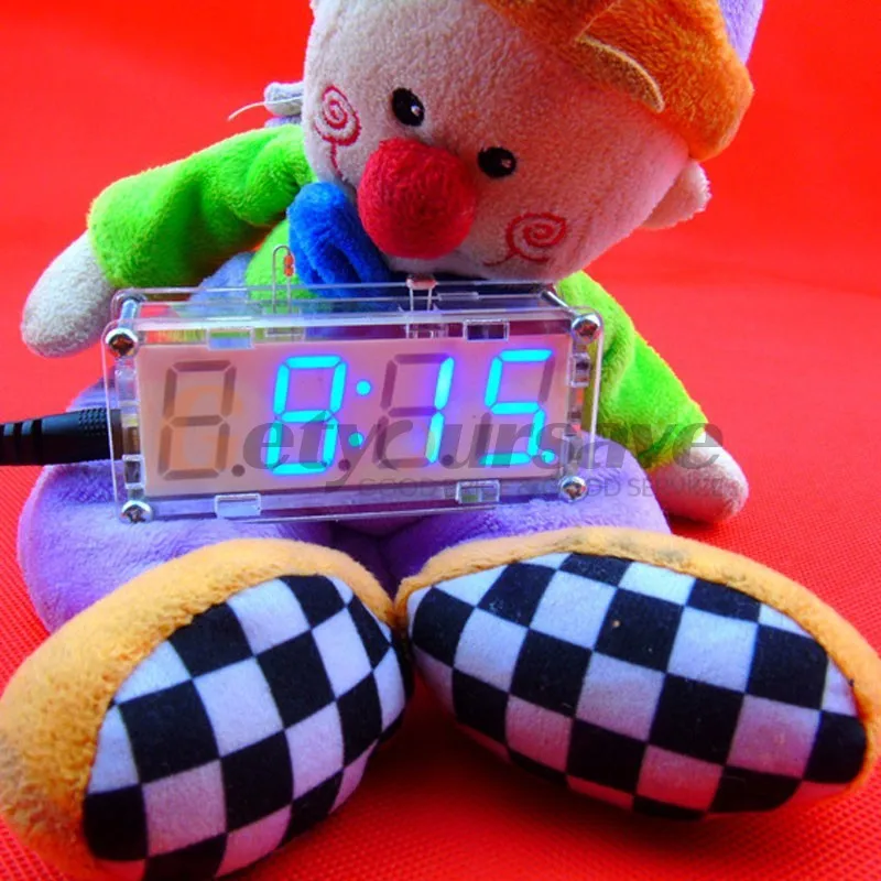 Набор электронных часов DIY в сборе, светодиодный индикатор температуры, встроенный будильник, вечерние часы для кухни