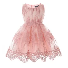 Été Enfants Filles Robe Enfants Floral Broderie Dentelle Robes Bébé Casual Robe Robes De Mariage Partie De Bal Robes pour 2-8 Ans
