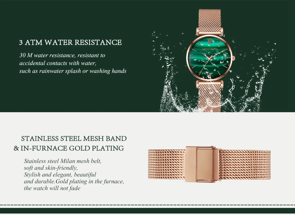 Женские часы с зеленым циферблатом, женские японские кварцевые наручные часы, водонепроницаемые, ультра-тонкие, ремешок из нержавеющей стали, водонепроницаемые, Reloj Mujer