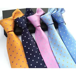 Для мужчин модные галстук Повседневное Бизнес искусственный полиэстер галстук-бабочка в красный горошек Узкие галстуки Для мужчин