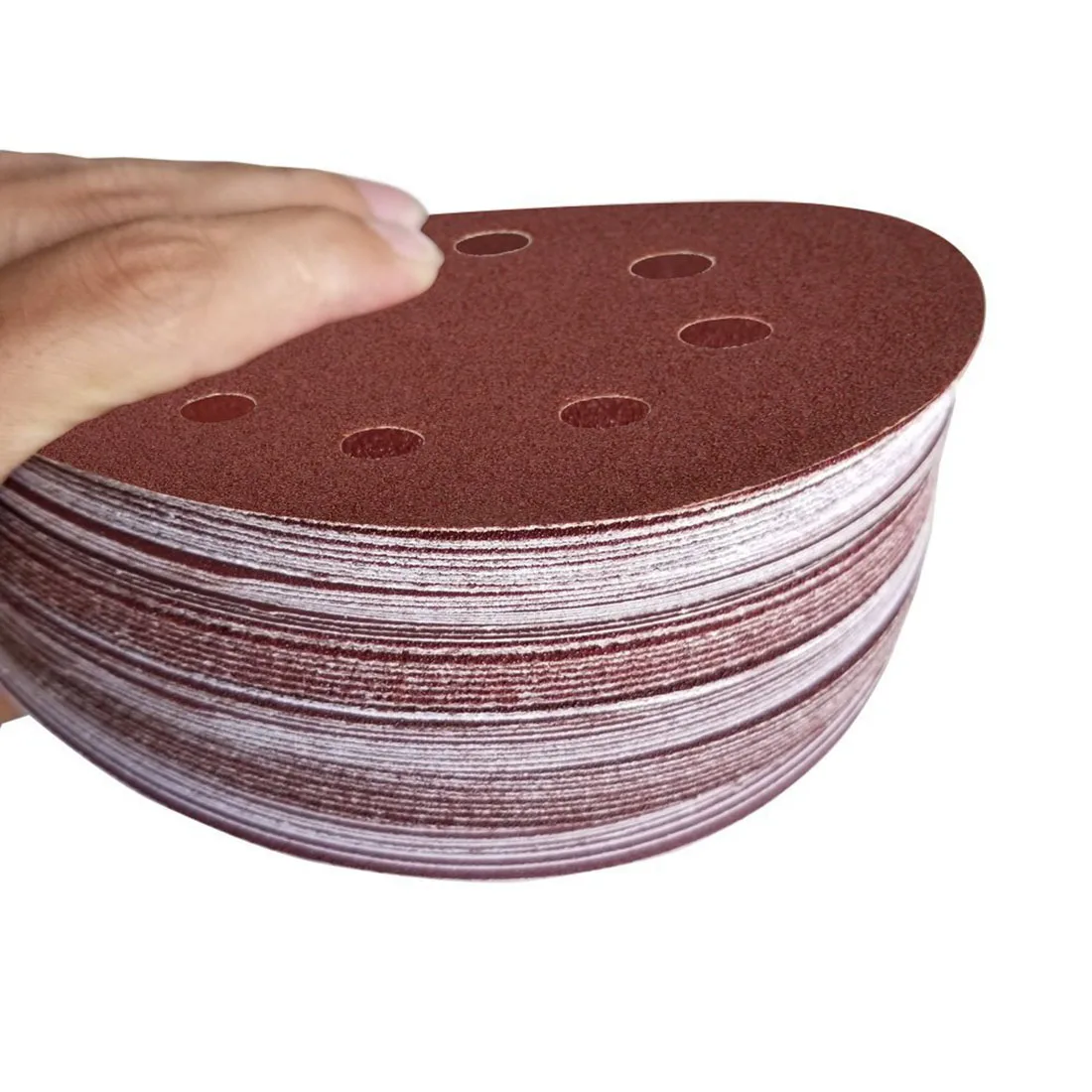 Шлифовальные диски 70 шт. 8 отверстий 5 дюймов наждачная бумага круговой пылеотталкивающего покрытия крюк и петля 60/80/120/180/240/320/400 Грит