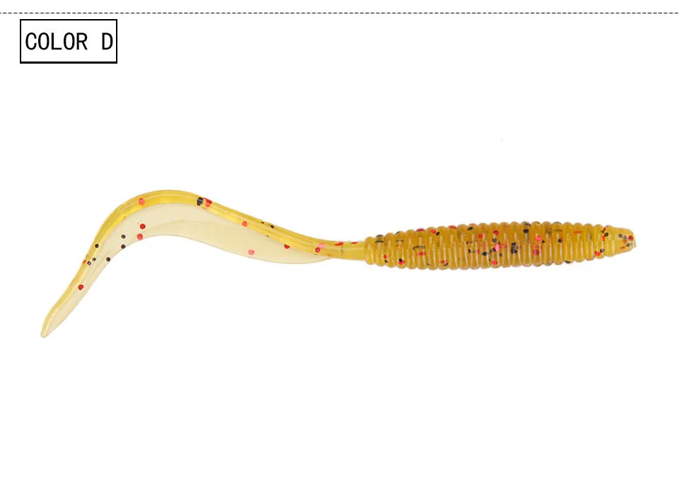 Ходить рыбы 8 шт./упак. 120 мм/2,4 г рыболовные приманки силиконовые мягкие приманки классический червь Тип с длинным хвостом ярко искусственная приманка