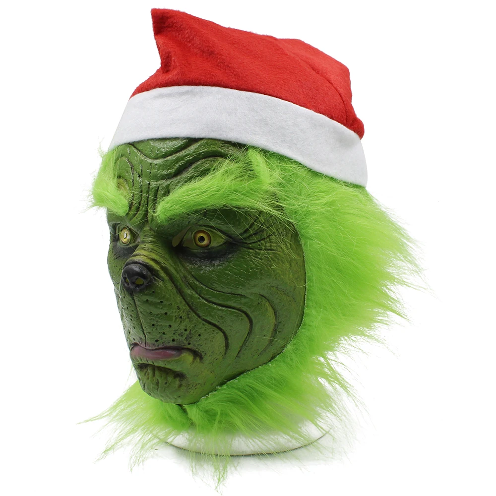 Забавная Рождественская Маскарадная маска латексная на все лицо маска с дополнительным костюмом для взрослых Вечерние наряды реквизит палантин Рождественский подарок