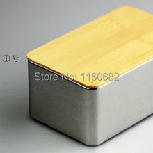 130x80x55 мм Прямоугольный полезный Железный чехол для чая/чехол для хранения/серебряная жестяная коробка для чая/ с бамбуковой крышкой