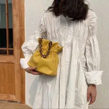 Женская Роскошная акриловая сумка-мешок на цепочке, сумка-тоут, сумка через плечо, клатч для женщин, Весенняя сумка из искусственной кожи