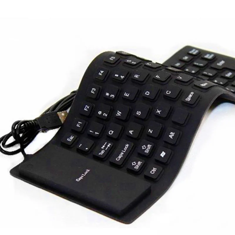

New 85-key silicone digital mute soft keyboard USB cable folding waterproof keyboard