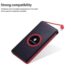 Беспроводной 8000 мАч портативное зарядное устройство с USB внешний Батарея Зарядное устройство Портативный Мощность банка