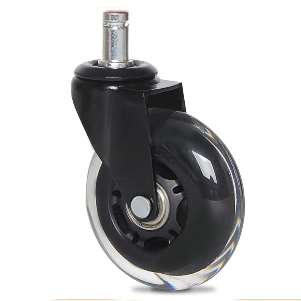 

5Pcs Office Universal Wheel Durable Hard Floors Furniture Wearproof Transparent Chair Insertion-type