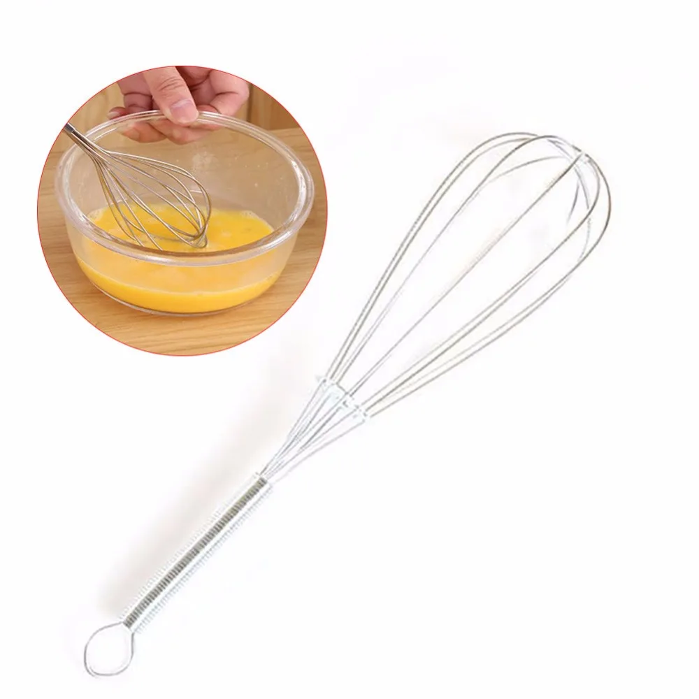 New Stainless Steel Egg Beater Handheld Manual Eggs Whisk Stirrer Mixer