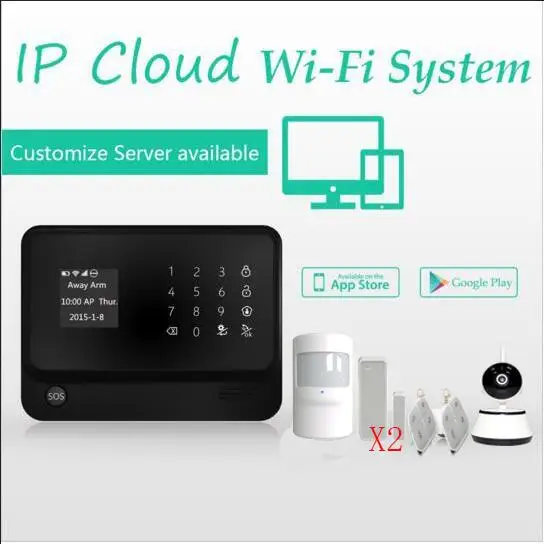 433 МГц WiFi GSM GPRS система сигнализации работает с HD 720P безопасности wifi ip камера для