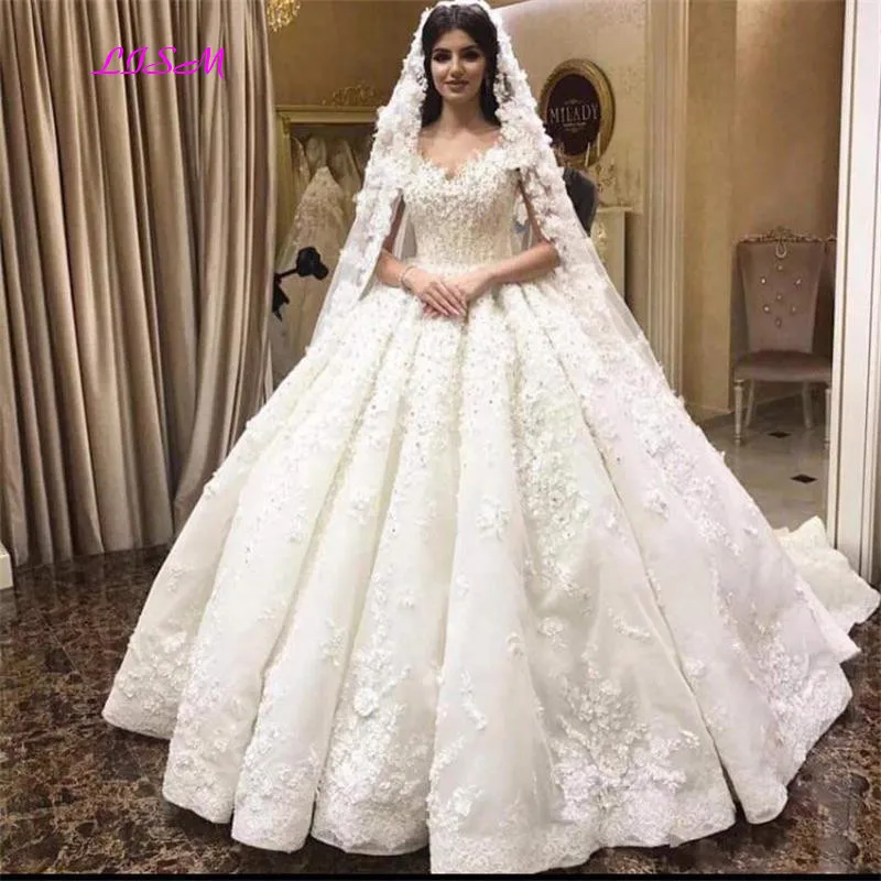 Кружево бальное платье Свадебные платья 2019 с открытыми плечами длинное свадебное платье