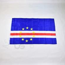 Cabo verde 90*150cm bandeira 3x5 pé pendurado bandeira nacional para atender, desfile, festa. pendurado, decoração