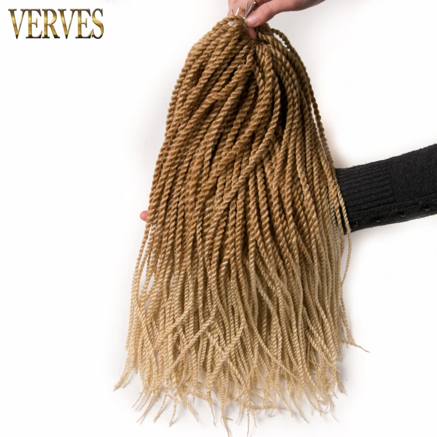 Senegalese Twist Hair Ombre Synthetic Crochet Braids 18 inch 30Roots/Pack Black Grey Purple