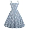 S-4XL Plus Size Women Vintage Dress Fashion Polka Dot Summer Dress Bowknot Zipper Sleeveless Dress Elegant Party Vestidos ► Photo 2/6