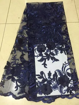 

Beaded Embroidered 2018 French Net Lace Fabric Latest African Lace Fabric CDN74