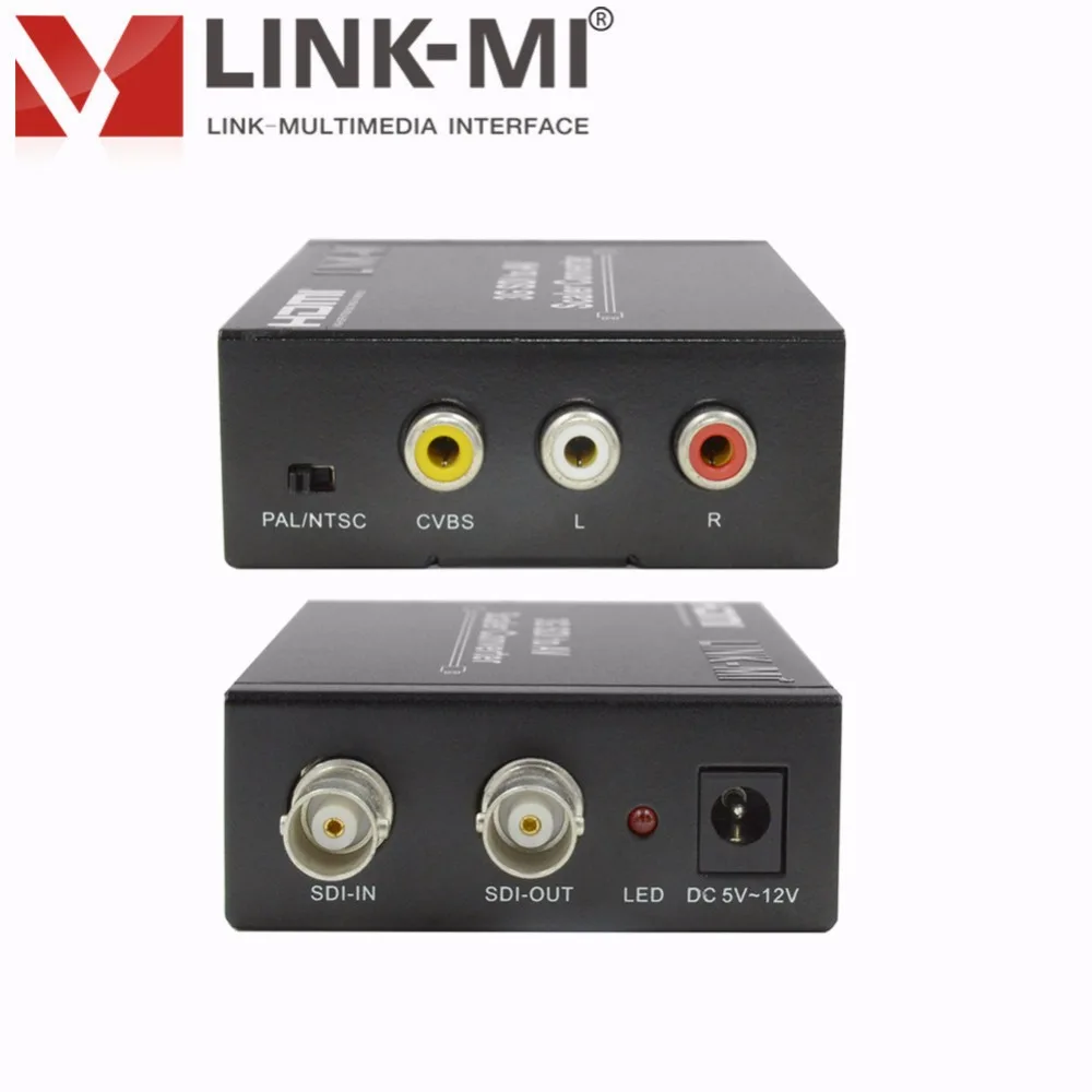LINK MI SDI к AV конвертер HD/SD/3G до CVBS видео и звукопередачи 2 сторонний разветвитель из