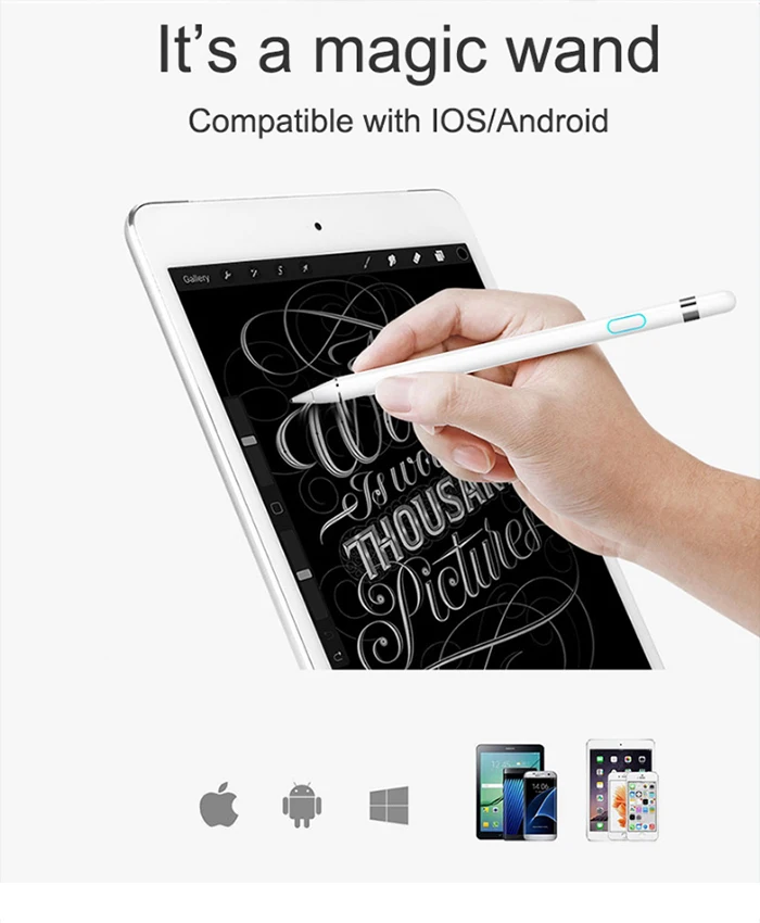 Высокоточная емкостная сенсорная ручка для мобильного телефона планшета iphone ручка ipad pro Apple карандаш стилус для планшета stylo 4