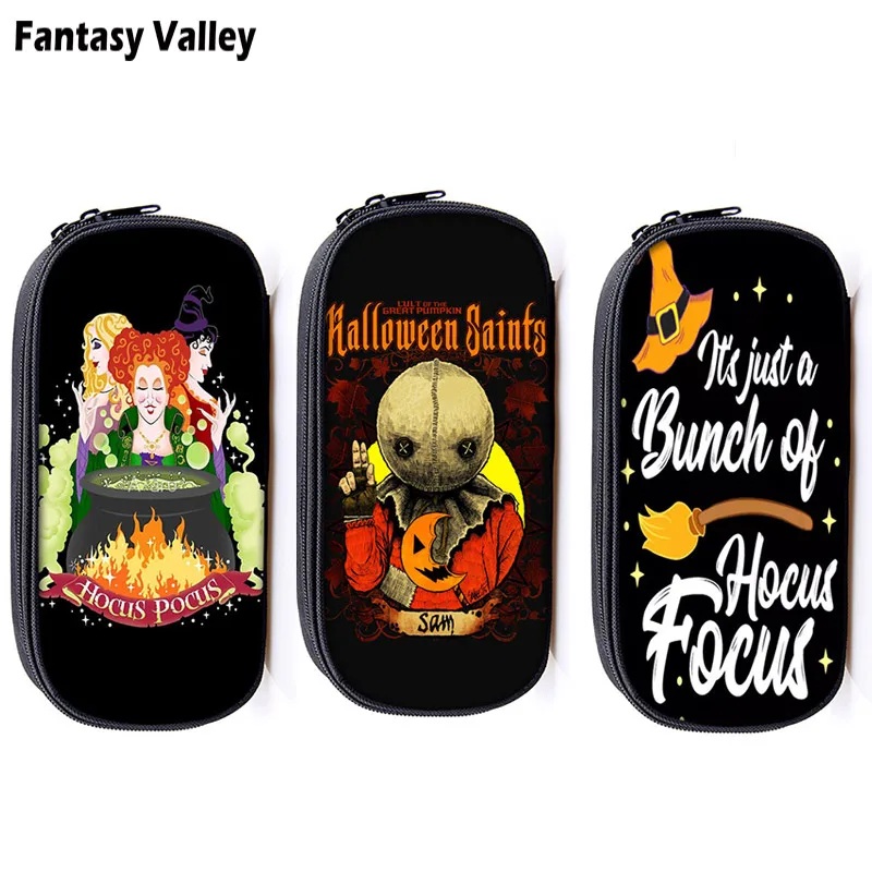 

hocus pocus Girls Coin Purse Halloween Pencil Holder For Kids Children School Supplies Bag Kids Case Make Up Stationery Bag Gift