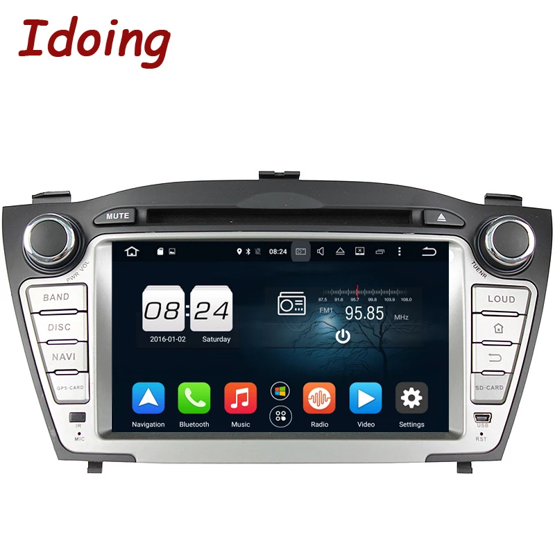 Автомобильный DVD плеер Idoing 2Din подходит для Hyundai Tucson/Ix35 GPS навигация 8 ядер 4 Гб + 32