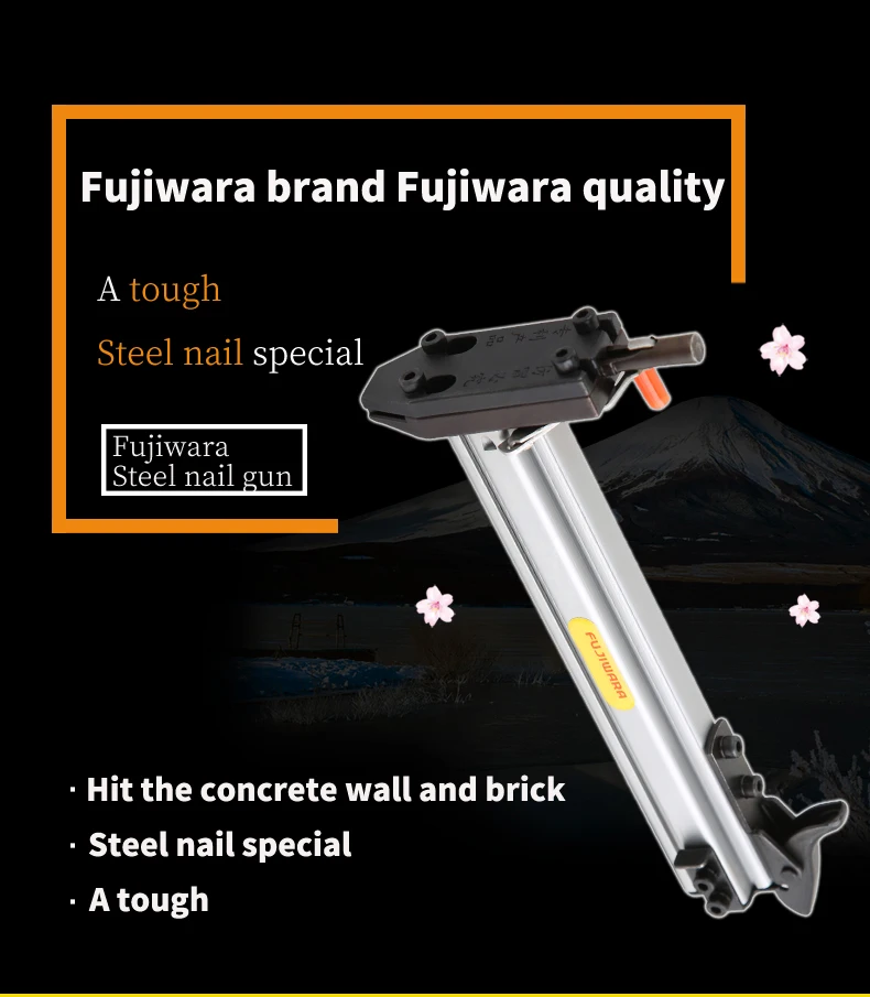 Manual Steel Nail Gun FUJIWARA Semi Automatic Cement Nail Gun Wire Slot Nailing Device Nailing Machine