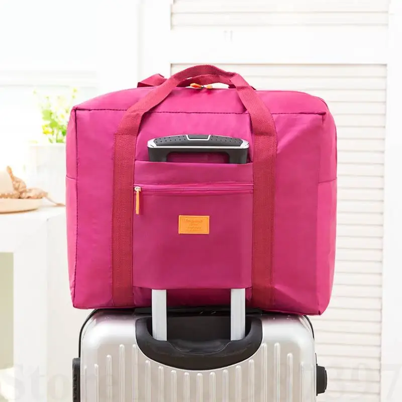 Generic Fashion Water Proof Folding Travel Bag Unisex Large Capacity Nylon Trolley Complete Package Travel Totes Handbags