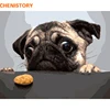 CHENISTORY Frameless dog Cake DIY Painting By Numbers Kit Acrylic Wall Art Picture Painting & Calligraphy For Home Decor 40x50cm ► Photo 1/6
