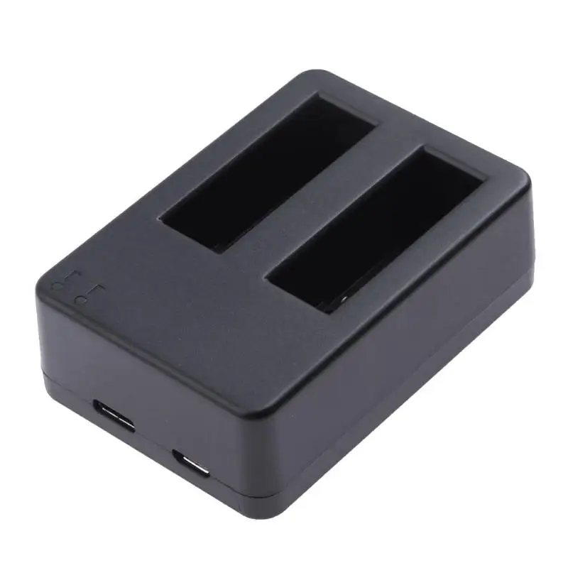 Alloyseed Portable USB Dual Slot Battery Charger Travel 2x Camera