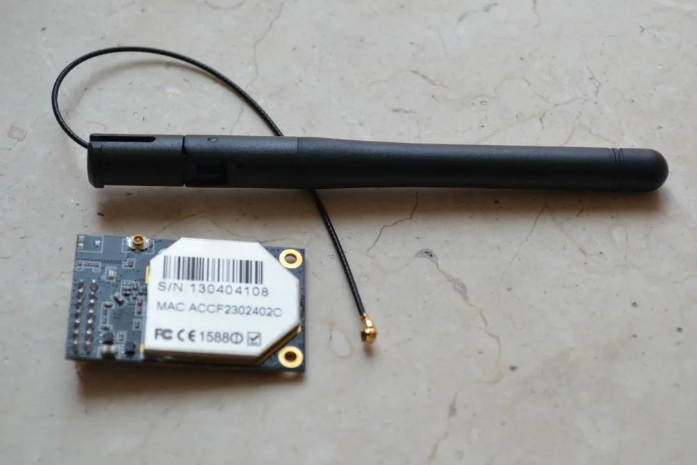 

Serial TTL RS232 to 802.11 b/g/n Converter Embedded WiFi Module CE FCC W Antenna