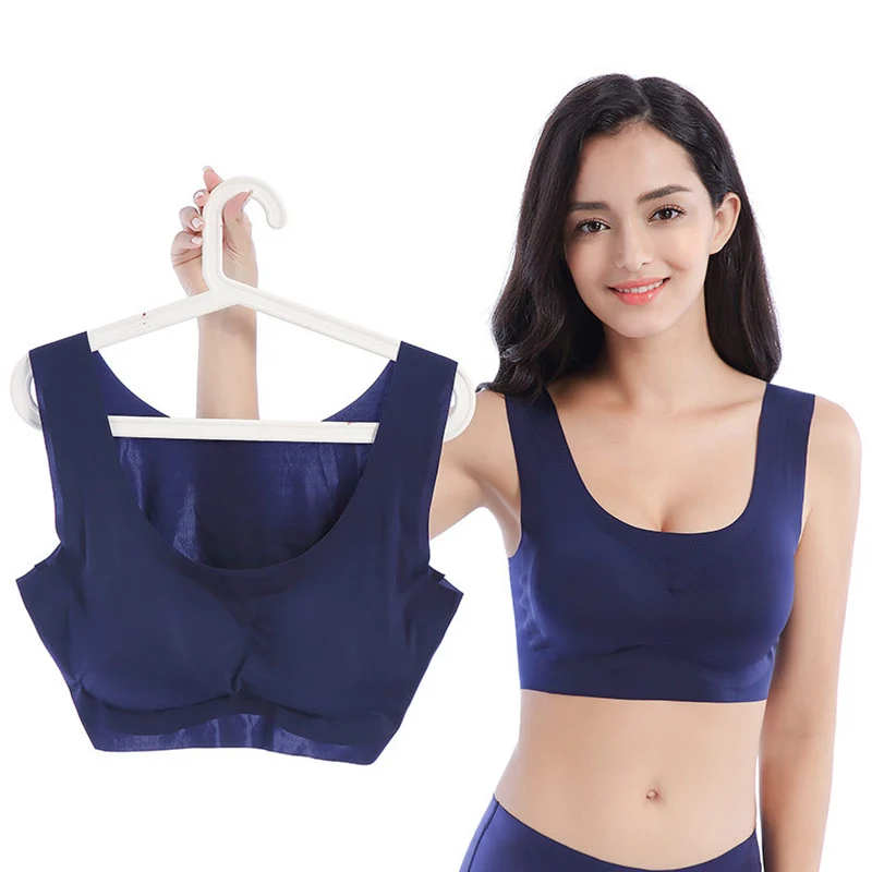 

Seamless underwear oversized fat MM tube top without rims vest shockproof running sports sleep bra free shipping