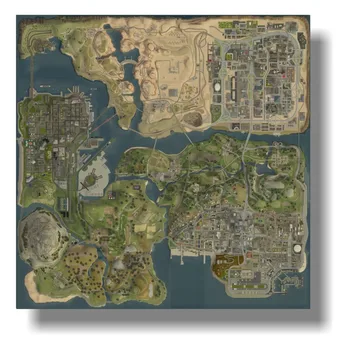

Free delivery Posters on the wall gta 5 HD topographic map Grand Theft Auto V Strategic map Wall Pictures for Home Decoration