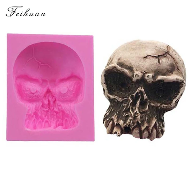 

Sugarcraft 3D Skull Head Silicone Mold Cake Decoration Tools Gumapste Pastry Baking Accessories Chocolate Fondant Soap Mold