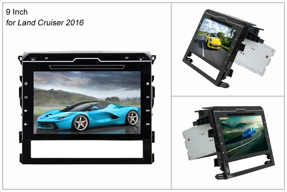 Excellent SINOSMART Android 9.0 4G RAM 8 core CPU Car DVD GPS Navigation for Toyota Land Cruiser 1998-2016 with Canbus 3