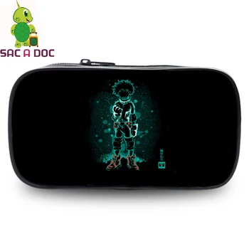 

Anime My Hero Academia Fluorescence Cosmetic Bag Midoriya Izuku Pencil Box School Supplies Storage Bags Teens Makeup Bag