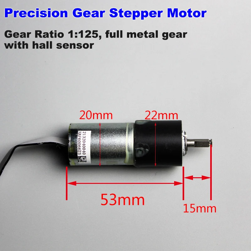 Mini 20mm DC5v 2-Phase 4-Wire Precision Planetary Stepper Stepping Motor Micro 22mm gear box 8-wire Servo Hall Sensor