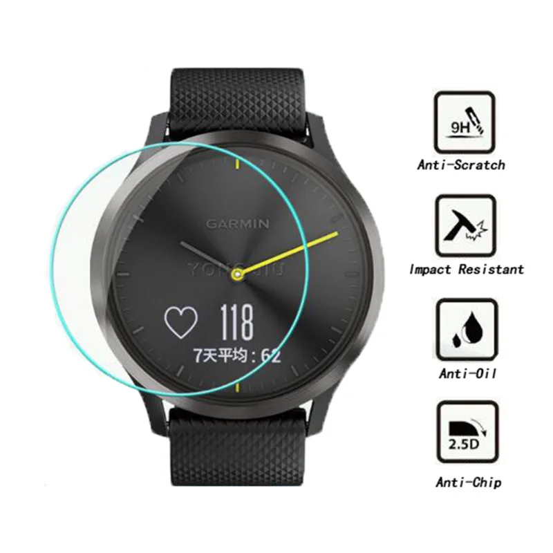 

Tempered Glass Screen Protector for Garmin Vivomove HR Protective Film Explosion Proof Clear For Garmin Approach S60 / vivosport