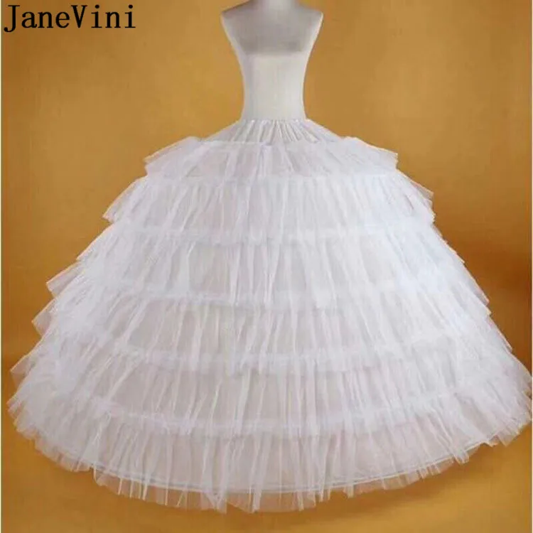 JaneVini Новый бальное платье 6 обруч Нижняя юбка для свадебное обруч Лолита Свадебные кринолиновый подъюбник для женщин Свадебные аксессуары