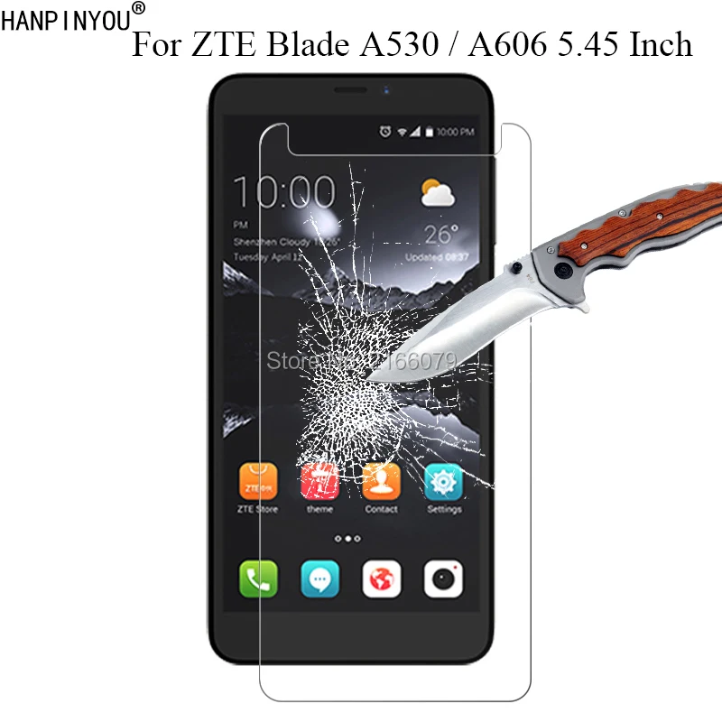 

1 Pc / 2 Pcs 9H 2.5D Tempered Glass Screen Protector For ZTE Blade A530 / A606 5.45" Protective Film + Clean Tools