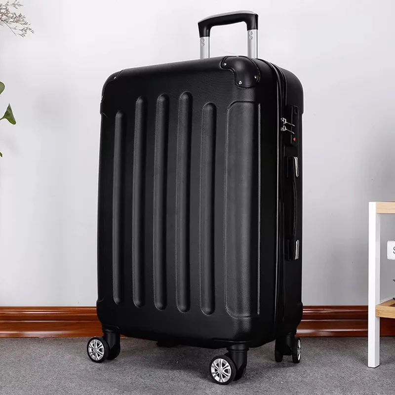 Для мужчин бренд 20 дюймов 22 24 прокатки чемодан на колесиках box путешествия чемодан сумка женщин Spinner Тележка Чемодан На колёса - Цвет: black