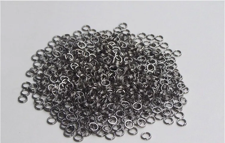 اكسسوارات الصيد الصعب إغراء الطعم رابط خواتم 304 المقاوم للصدأ ممرود المزدوج الدائري جولة طبقة مزدوجة 20 أجزاء