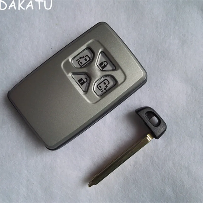 DAKATU 4 кнопки smart remote головка ключа для Toyota Previa Alphard Prius смарт-карты замена корпуса