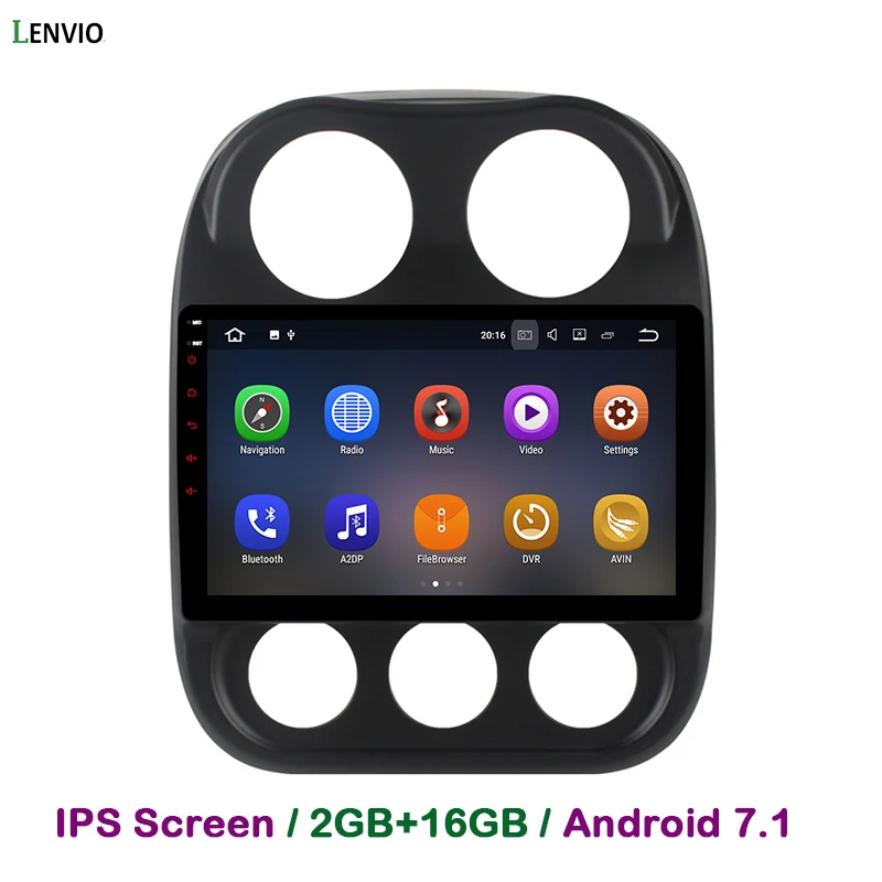 Автомобильный DVD-плеер Lenvio 2 Гб ОЗУ Android 7 1 GPS-навигация для Jeep Compass 2010 2011 2012 2013 2014 2015
