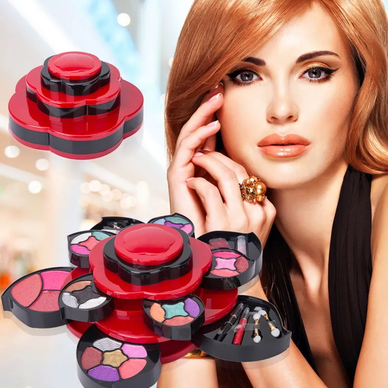 

A Full Portable Makeup Set Eyeshadow Foundation Blusher Powder Lip Gloss Makeup Cosmetic Tools