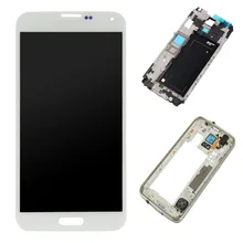 For Samsung Galaxy S5 G900F/A/P/T/V Touch Screen Digitizer LCD Display Assembly + Frame Black White W0A05 T18 0.4
