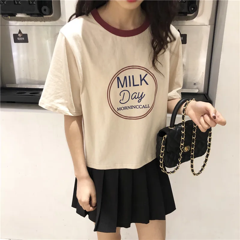 Hong Kong Style Women T Shirts Short Super Fire Short Sleeved T Shirt Female Korean Version Ins Harajuku Bf Loose Female Tees T Shirts Aliexpress