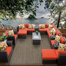 Sigma мебель для отдыха на открытом воздухе роскошный диван Sets17 шт плетеные сидения группа