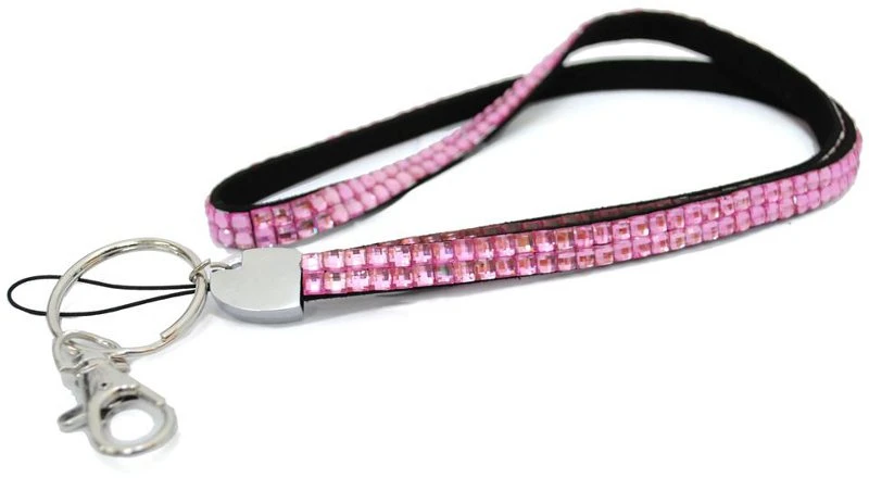 Bling Rhinestone Crystal Custom Lanyard ID Badge Cellphone Key Holder Ringl Bling Rhinestone Crystal Custom Lanyard ID Badge Cellphone Key Holder Ringl