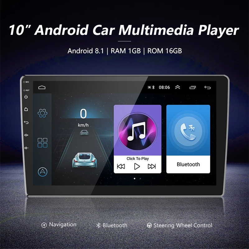 Top Jansite 10" full touch screen car radio Multimedia player 1024*600 Car DVD GPS navigation Reverse image U disk Mirror-link FM 1