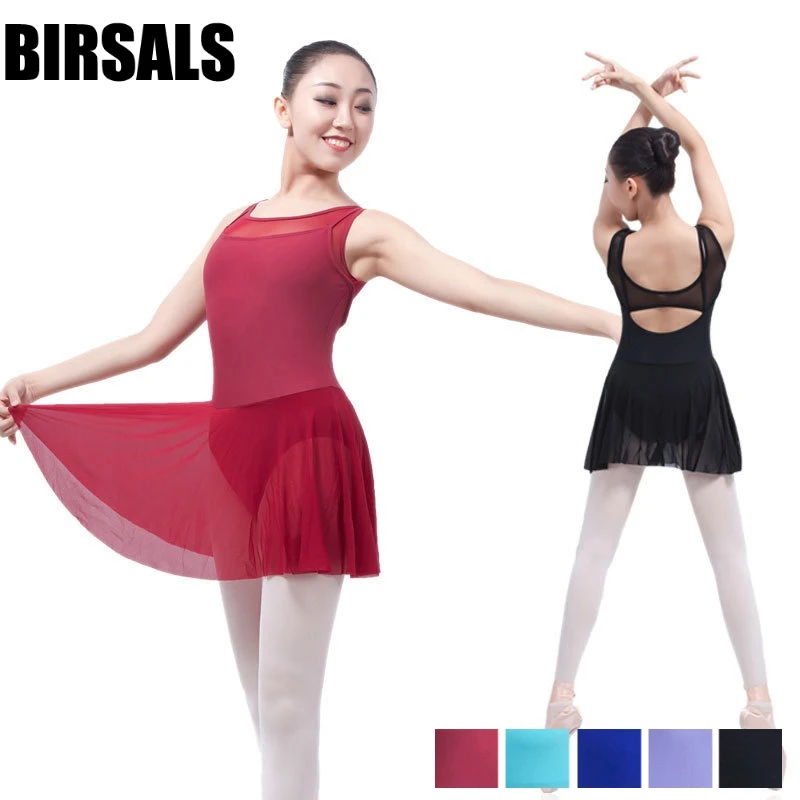 adult tank black mesh ballet leotard dancing dress lyrical dress
