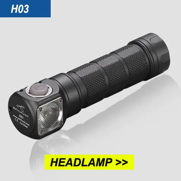  SKILHUNT H03 Waterproof 2 1200 LM 3 Modes TIR lens EDC LED Light Flashlight torch Power By 18650/CR - 32820116468