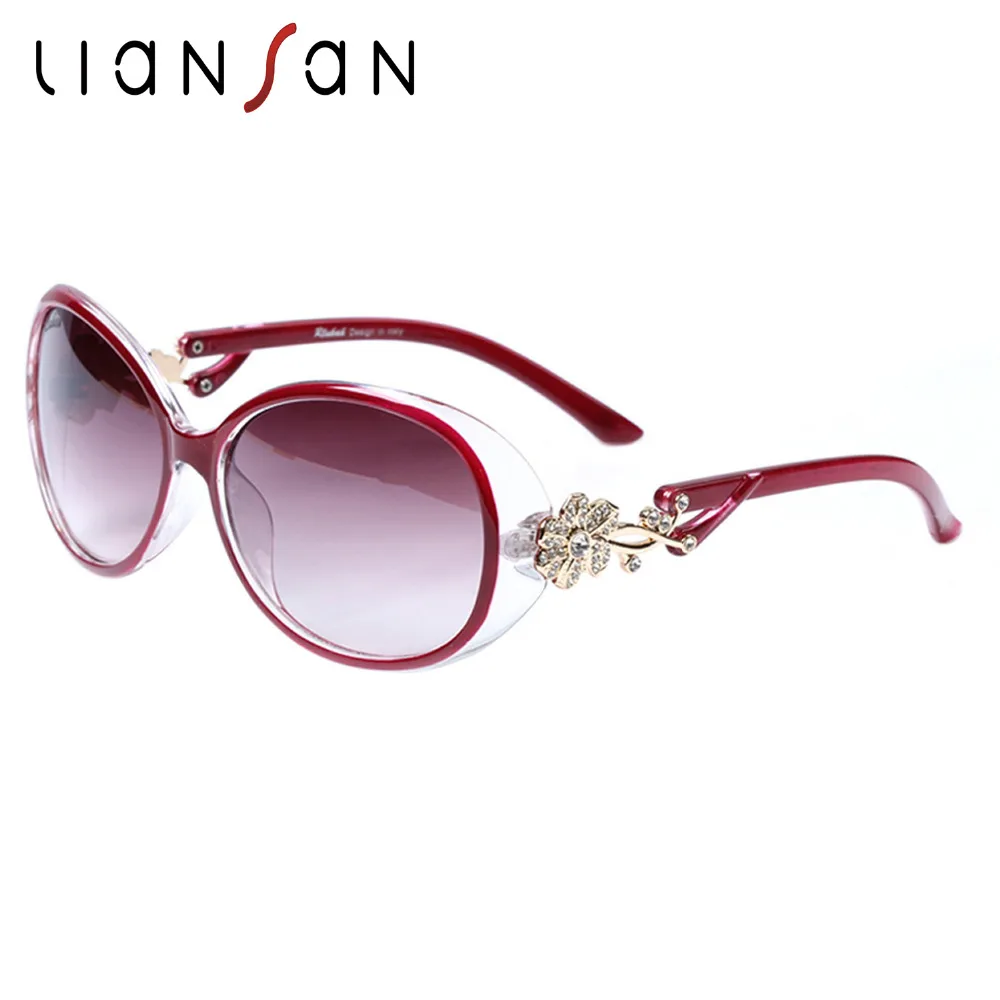 

LianSan Oversized Polarized Female Butterfly Sunglasses Women Luxury Brand Designer Plastic Frame Driver Fashion Black GD103P